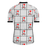 Men's Pixel Art Love Ride Regular Fit Cycling Jersey (Hot Weather)
